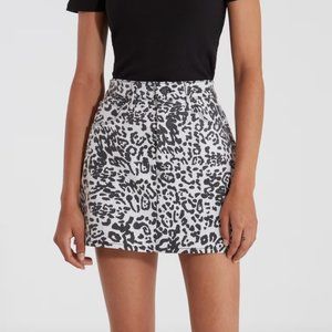 Hudson Leopard-Print Denim Mini Skirt Size 24